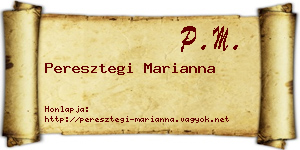 Peresztegi Marianna névjegykártya